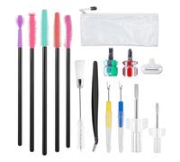 Tools for repairing sewing machines, thread remover, sewing machine cleaning brushes with storage bag, for repair, quilting, hemming, craft room, workshop, studio, desk, drawer