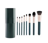 Tools of Titan Brush Set of 8 with Holder | Complete Face Makeup Brush Set | Ultra-Soft Synthetic Bristles | Precise Application | Durable & Stylish Holder Included