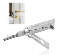 Tools Professional - 2 in 1 Lock Pick & Ma/Ster Key Decoder, Stain/Less Ste/el Key Decoder for Auto, Lock Pick Decoder, Lockpicking Kit with Skeleton Keys, Key Extractor Kit（ss001pro）