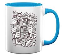 Tools Robot Mechanic Tool Master I Am Engineer Ceramic Tea Coffee Mug Light Blue