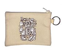 Tools Robot Mechanic Tool Master I Am Engineer Key Chain Coin Purse Beige