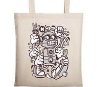 Tools Robot Mechanic Tool Master I Am Engineer Natural Ecological Cotton Tote Bag Beige