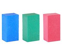 Tools4Boards Gummy Trio Rubber Abrasive Stone Set, Blue, Green, Red, 50x25x20mm