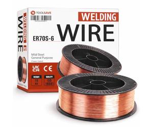 TOOLSAVE ER70S-6 MIG Welding Wire, Mild Steel, Copper Coated, 1.0mm, 15KG