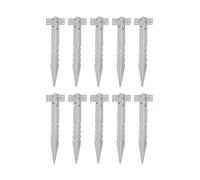 ToolsEvery Railway Sleeper Brackets, 10 Pcs Straight Edge Timber Railway Sleeper Stakes, Garden Edging Bracket For Garden Raised Beds,Pathway