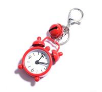 ToolsEvery Stylish Mini Alarm Clock Keychain Cute Ornament for Keys and Backpacks (red)