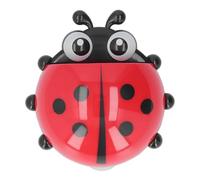 TOOLSGO 2 Pcs Cartoon Ladybug Suction Cup Toothbrush Holders Wall Mounted Kids Toothbrush Organizer for Home Bathroom