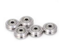 TOOLSGO 5 Pcs V Type Wheel Higher Strength Stainless Steel 3D Printer Replacement Parts Accessories for Openbuilds 5mm Inner Hole
