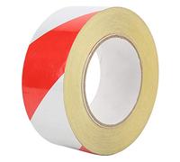 TOOLSGO 50mm x 46m Red White Safety Reflective PVC Tape Warning Sticker Marking Adhesive Tapes for Semi-Trailers Service Trucks Forklifts Construction Equipment