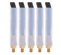 TOOLSGO 5Pcs Weld Seam Cleaning Brush Set Copper Head Welding Brush High Temperature Proof Up to 300℃ for Weld Cleaning Polishing (M6)