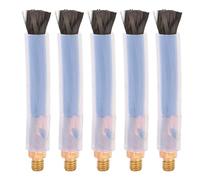 TOOLSGO 5Pcs Weld Seam Cleaning Brush Set Copper Head Welding Brush High Temperature Proof Up to 300℃ for Weld Cleaning Polishing (M8)