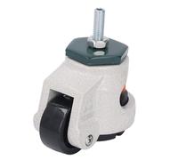 TOOLSGO Leveling Stem Caster 40mm Outer Diameter M8 Thread Rod Rubber Base Adjustable Height Leveling Machine Stem Caste for Furniture Industrial Machinery