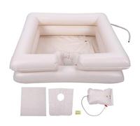 TOOLSGO PVC Inflatable Shampoo Basin Kit Portable Hair Washing Basin for Elderly Disabled Pregnant Injured Bedridden