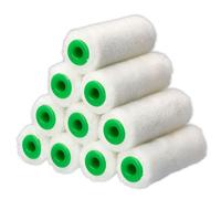 ToolSpace 10x Velor Inserts for Rollers - Set of 10 pieces - 7 cm - short fleece - for smooth surfaces - two-component paints, resins - For floors, parquet floors - DIY painting, varnishing