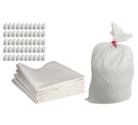 Toolspace 50x Woven Polypropylene Sacks, PP Fabric 85x50 Cm - Garden and Building Waste Bags 25 Kg Ideal For Animal Feed, Grain, Coal, Eco-Powder Storage Of Loose Items, Goods Transport