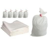 Toolspace 5x Woven Polypropylene Sacks, PP Fabric 85x50 Cm - Garden and Building Waste Bags 25 Kg Ideal For Animal Feed, Grain, Coal, Eco-Powder Storage Of Loose Items, Goods Transport