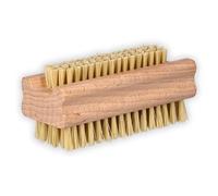ToolSpace Nail Brush - Double Sided - Wood Solid Strong Mix Agawa Tapica and Synthetic Bristles - Nail Cleaning Brush - Nail Hand Wash Finger Brush - Scrubbing Brush for Cleaning Dirt - Hand Brush