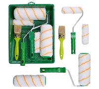 ToolSpace Professional Painter Set 9 Pieces Paint Kit Paintbrush Paint Roller Large and Small Rollers Paint Brush Paint Tray Paint Roller Set for Painting Walls, Edges & Ceilings