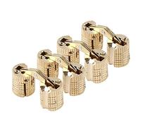 TOOLSTAR Barrel Hinge, 180°Opening Angle Brass Hidden Concealed Hinge Invisible Barrel Hinge for DIY Jewelry Box Cabinet Gift Box (8mm, Pack of 4)