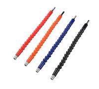 TOOLSTAR Flexible Screwdriver, 1/4" 300mm Flexible Soft Shaft Flex Screwdriver Extension Adapter Universal Drill Connection - 1PCS Red