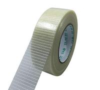 TOOLSTAR Glass Fiber Tape, 15mm*20m Heavy Duty Strapping Transparent Mesh Fiber Tape Single Side Adhesive Tape for Packaging Sealing, Alloy bonding, Wood bonding (Pack of 1)