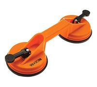 TOOLSTEK WOKIN Heavy Duty Double Suction 2x115mm-Kg 50 Lifting Capacity pad Dual Suction Cups Glass Lifter Suckers thick rubber base Aluminum Cup perfect for moving pulling gripping handling materials