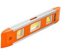 TOOLSTEK WOKIN Magnetic Spirit Levels Shock Proof Torpedo Level 22.5cm / 9'' Torpedo Lightweight Small Brick LINELINE Brick Line Ruler