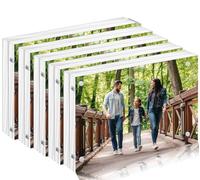 Toolsure Acrylic Picture Frames 4x6 inches Clear Magnetic Frame with Gift Box Package 5PACK