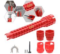 TOOLTENG 14 in 1 Socket Wrench, Tap Faucet Sink Installer, Multifunctional Wrench Kit, Basin Spanner Installation Tool, Plumbing Pipe Spanner for Toilet/Kitchen/Bathroom Sink Repair