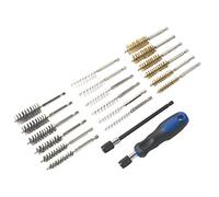 Tooltime® 20 Piece 1/4" HEX Precision Interchangeable Twist Wire Wheel Brush Part Cleaning & Rust Remover Set Kit