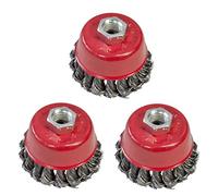 Tooltime 3 Pack of 4" (100mm) Twist Knot Wire Cup Brushes