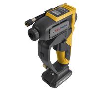Tooltronix Digital Tyre Inflator: Cordless Handheld Air Compressor with Auto Shut-Off, Digital Display, LED Light & 3 Nozzles (12V/car)