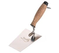 Toolty Bucket Trowel with Cork Handle - Stainless Steel - 140mm - for Finishing Work - DIY