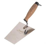 Toolty Bucket Trowel with Cork Handle - Stainless Steel - 160mm - for Finishing Work - DIY