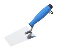 Toolty Bucket Trowel With Rubber Handle 130mm Stainless Steel For Scooping And Scraping Mortar Cement Plaster Masonry Brickwork