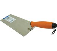 Toolty Bucket Trowel With Rubber Handle 180mm Stainless Steel For Scooping And Scraping Mortar Cement Plaster Masonry Brickwork