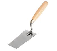 Toolty Bucket Trowel With Wooden Handle 160mm Stainless Steel For Scooping And Scraping Mortar Cement Plaster Masonry Brickwork