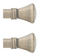 Toolty Curtain Rod Pole Finials Liberty - 25 mm Antique Brass - Durable Metal Construction - Pair
