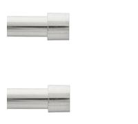 Toolty Curtain Rod Pole Finials Luna - 25 mm Inox - Durable Metal Construction - Pair