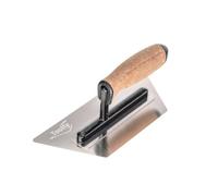 Toolty Flexible Trapezoidal Trowel With Cork Handle On Aluminium Foot 240mm Stainless Steel For Finishing Plastering Smoothing Diy