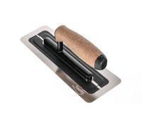 Toolty Flexible Venetian Trowel With Cork Handle On Aluminium Foot 240mm For Plastering Rendering Smoothing Diy