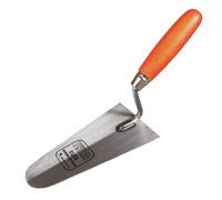 Toolty Gauging Trowel With Wooden Handle 180mm Grinded Carbon Steel For Brickwork And Plastering Rendering Masonry Diy