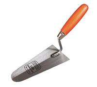Toolty Grinded Carbon Steel Gauging Trowel - 200mm - Wooden Handle - for Brickwork and Plastering - Masonry - DIY - TLTY-0823
