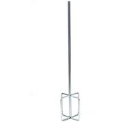 Toolty Gypsum Mixing Paddle 130 x 600mm - HEX Thread - Galvanized Mixer Whisk Stirrer - Positive - for Plaster, Gypsum, Finishing Coat, DIY - TLTY-1667