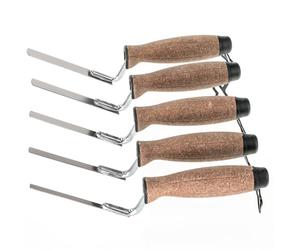 Toolty Joint Pointing Trowel with Cork Handle Stainless Steel - Set (5PCS) - 6-14mm - for Finishing Work DIY