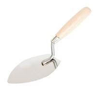Toolty Margin Plastering Tear Shaped Trowel With Rubber Handle 140mm Stainless Steel For Brickwork And Plastering Rendering Diy