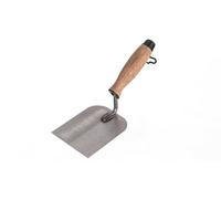 Toolty Margin Plastering Trowel With Wooden Handle 100mm Grinded Carbon Steel For Brickwork And Plastering Rendering Diy
