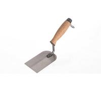Toolty Margin Plastering Trowel With Wooden Handle 80mm Grinded Carbon Steel For Brickwork And Plastering Rendering Diy