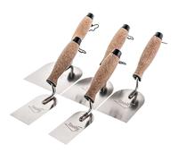 Toolty Margin Trowel with Cork Handle Stainless Steel - Set (5PCS) - 50-120mm - for Finishing Work DIY