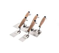 Toolty Margin Wall Putty Finishing Trowel With Cork Handle Set 5Pcs 50, 60, 80, 100, 120mm For Brickwork And Plastering Rendering